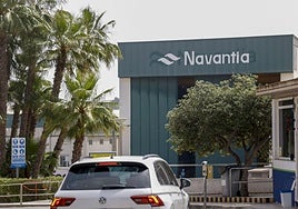 Entrada a la factoría de Navantia en Cartagena.