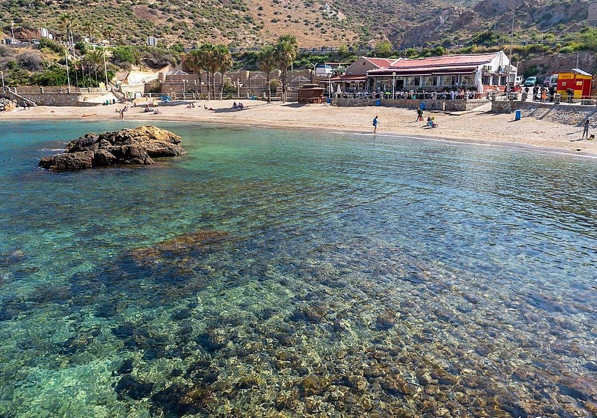 Cala Cortina en Cartagena, el lugar donde se proyectará la película, en una imagen de archivo.