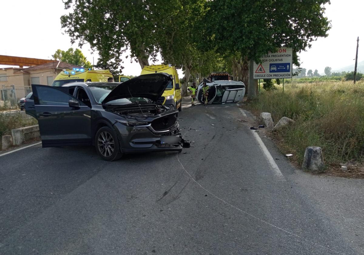 Los dos vehículos implicados en el accidente.