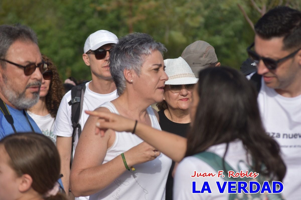 Imágenes de la marcha convocada por Plaza Nueva por la conexión ferroviaria con Albacete