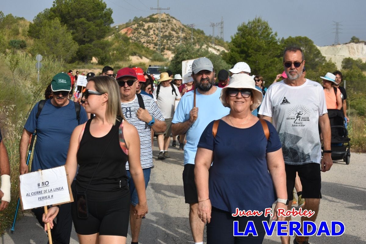 Imágenes de la marcha convocada por Plaza Nueva por la conexión ferroviaria con Albacete