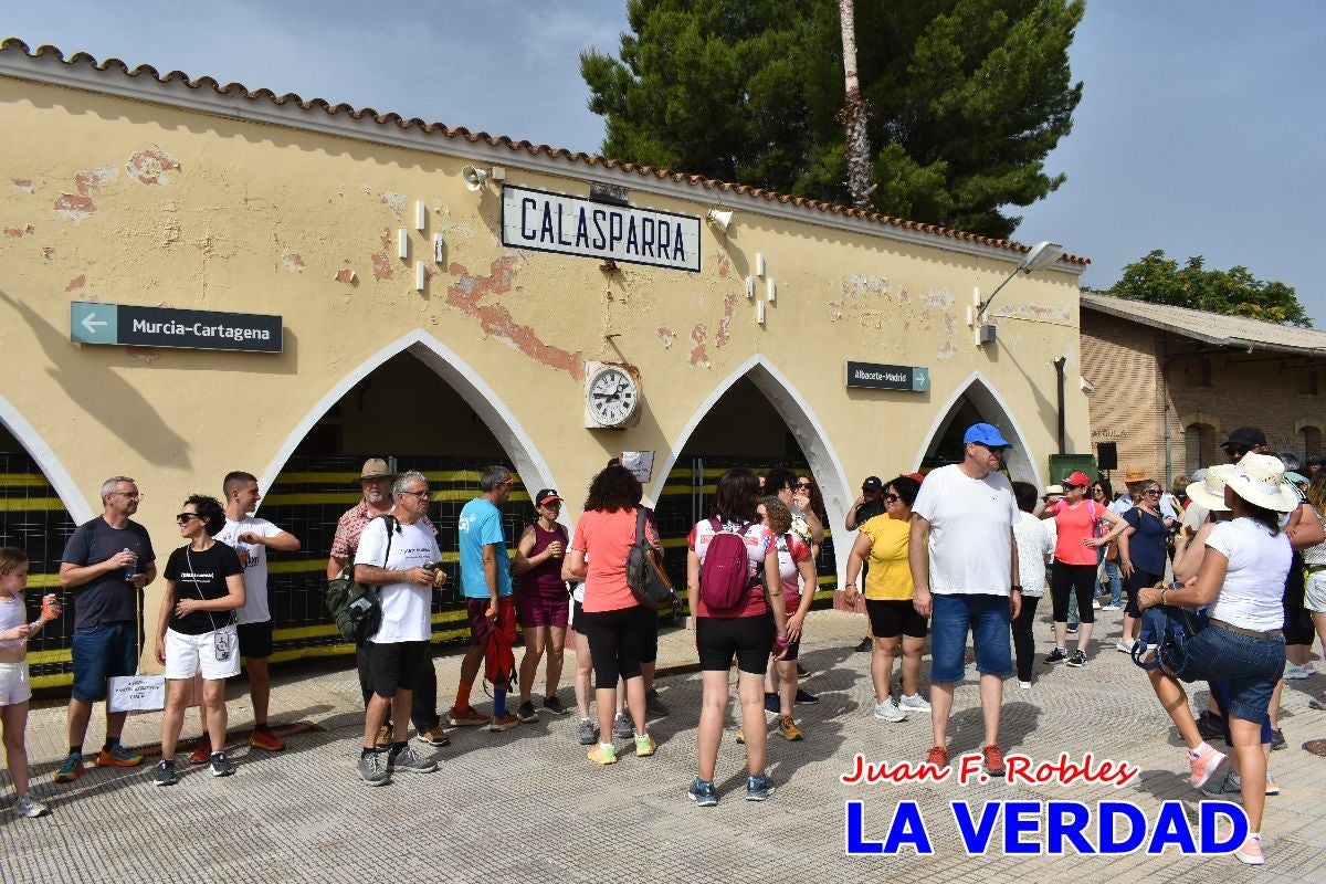 Imágenes de la marcha convocada por Plaza Nueva por la conexión ferroviaria con Albacete