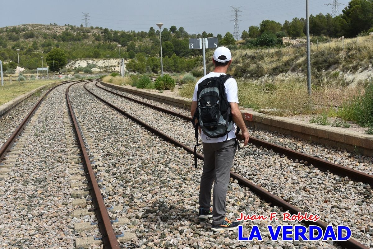 Imágenes de la marcha convocada por Plaza Nueva por la conexión ferroviaria con Albacete