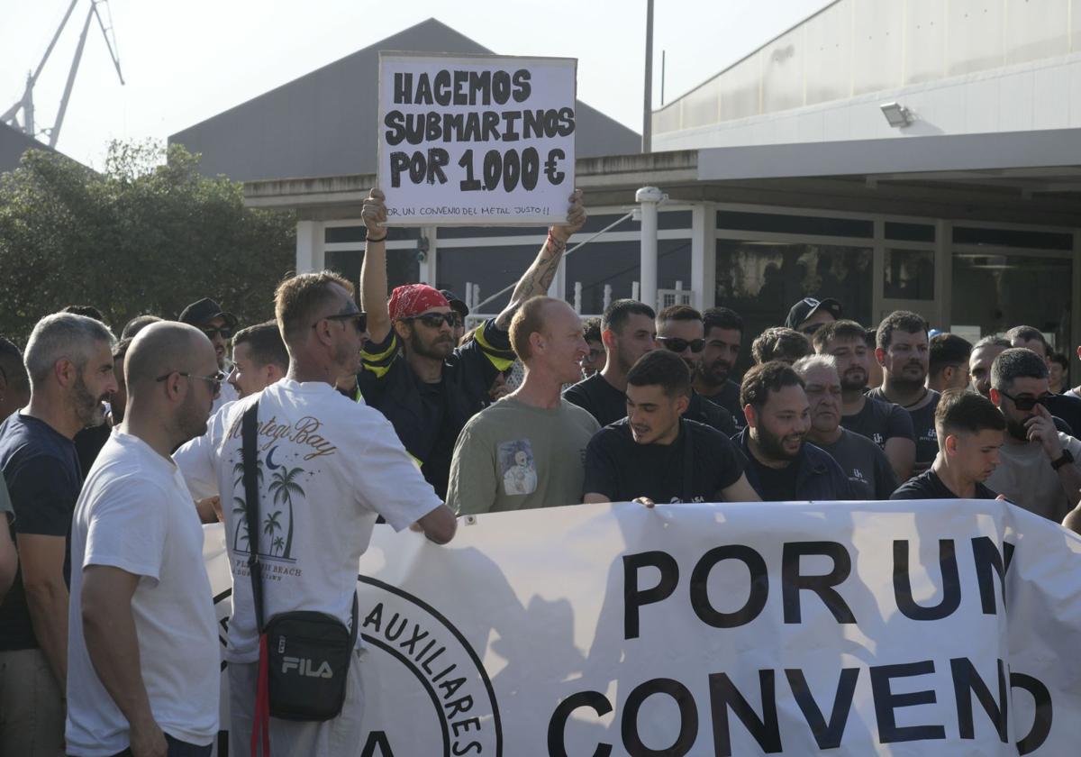 En imágenes, la huelga de los trabajadores de Navantia en Cartagena