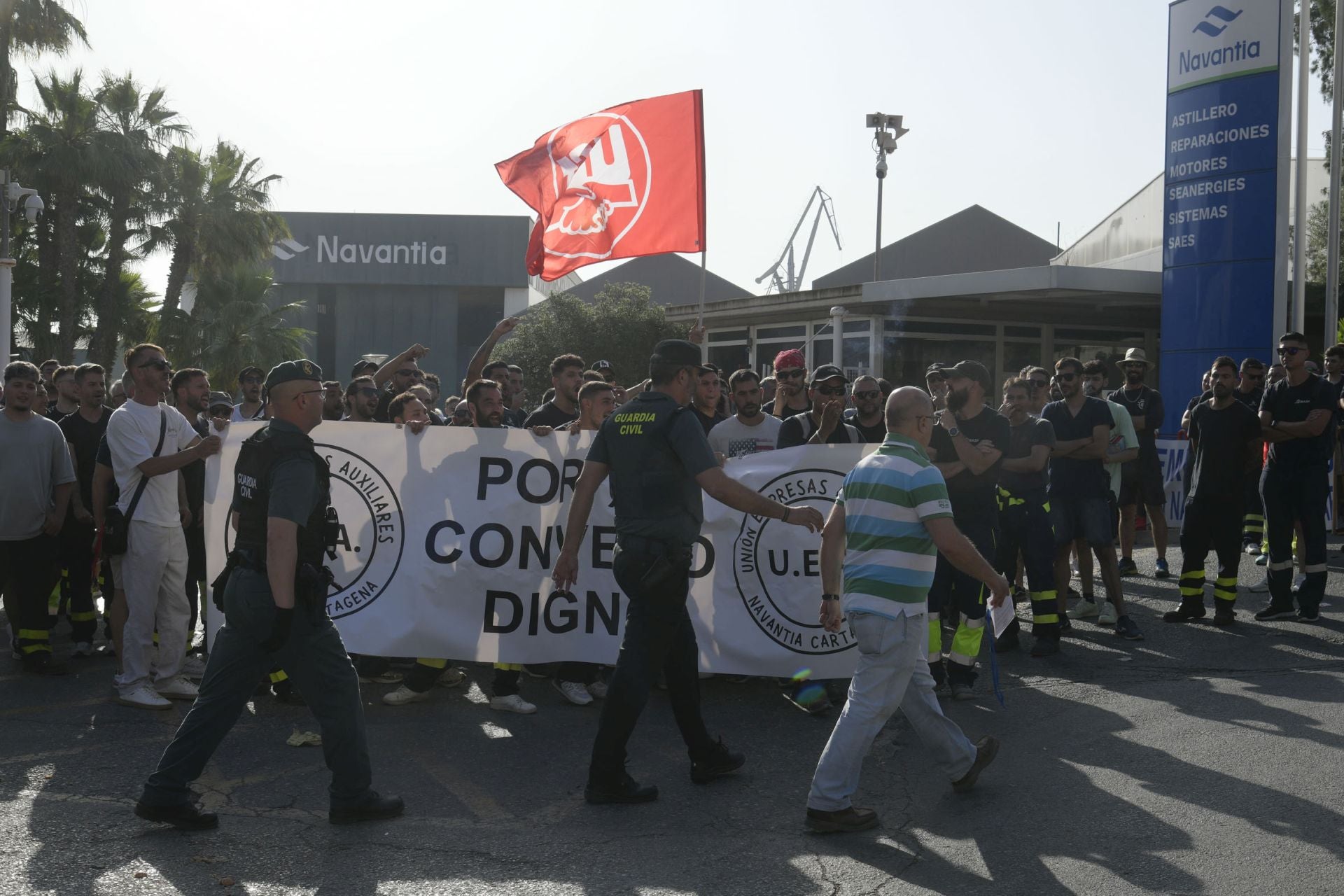En imágenes, la huelga de los trabajadores de Navantia en Cartagena