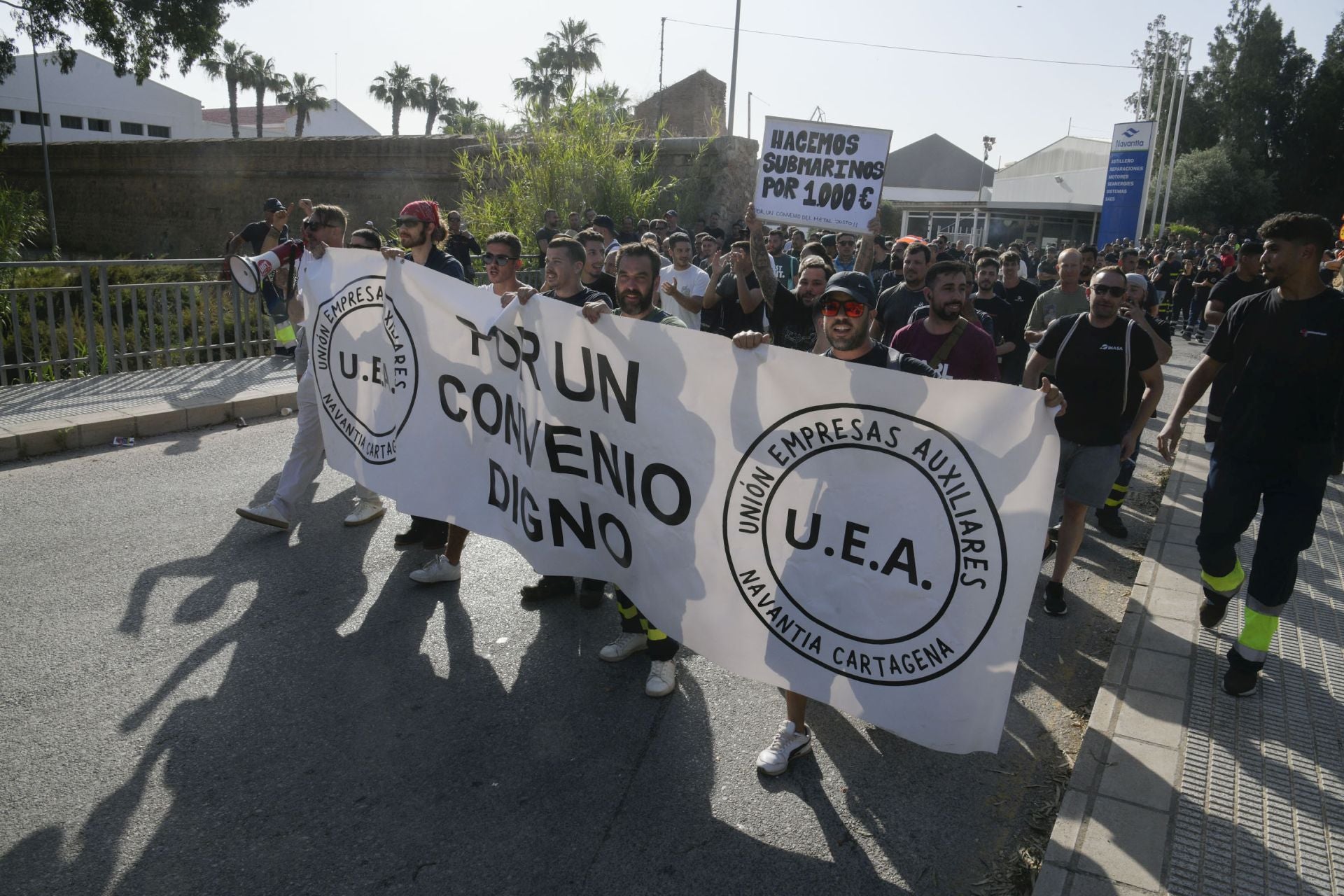 En imágenes, la huelga de los trabajadores de Navantia en Cartagena