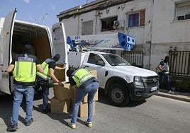 La redada de la Policía Nacional, este miércoles, en Cartagena.
