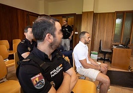 Rachid B., durante el juicio celebrado ayer en la Audiencia Provincial de Murcia.