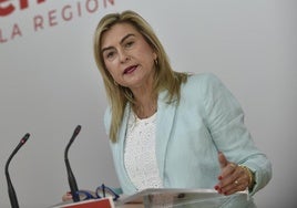 Carmina Fernández, este miércoles, en su comparecencia ante los medios.