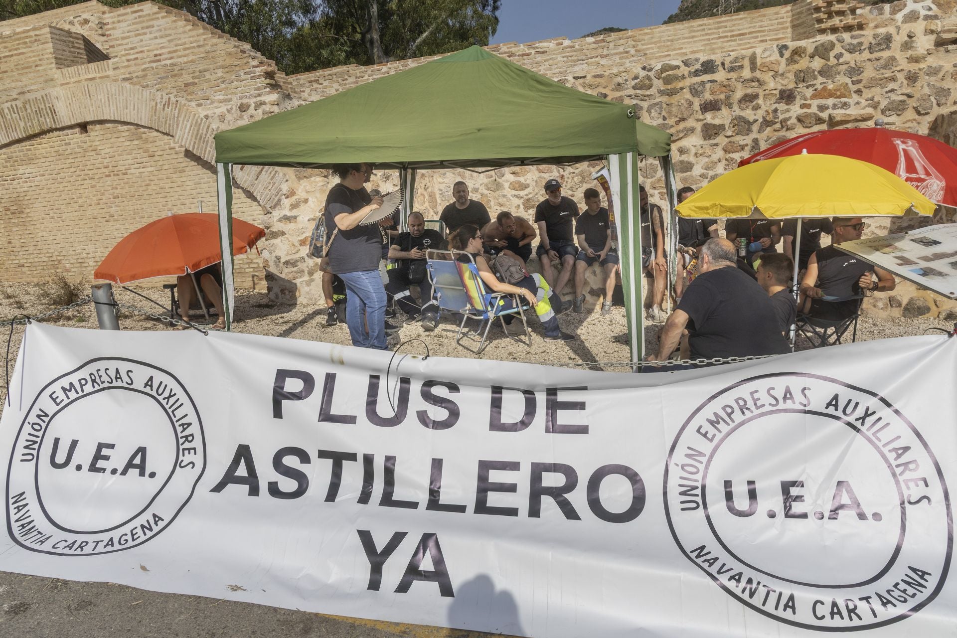 La protesta de los trabajadores de Navantia, en imágenes