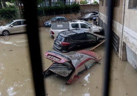 Inundaciones en el Ensanche de Cartagena, en 2023.
