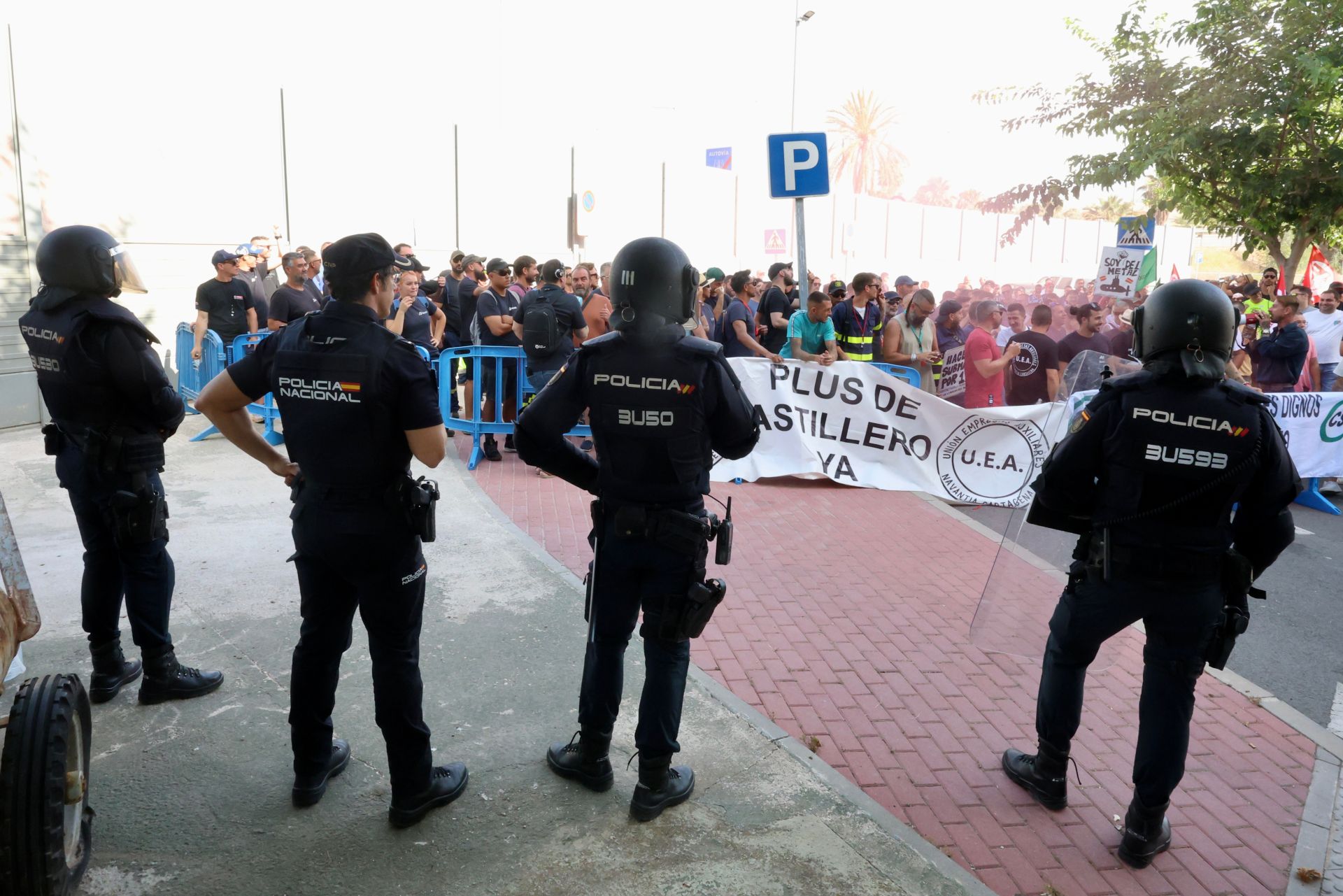 La protesta de los trabajadores de Navantia en la Fremm, en imágenes