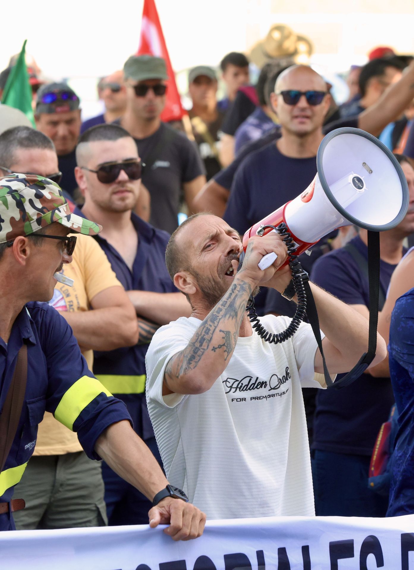 La protesta de los trabajadores de Navantia en la Fremm, en imágenes