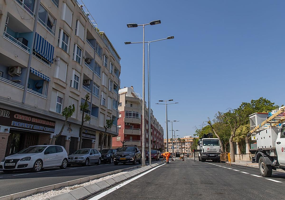 Farolas en Torrevieja, en una imagen de archivo.