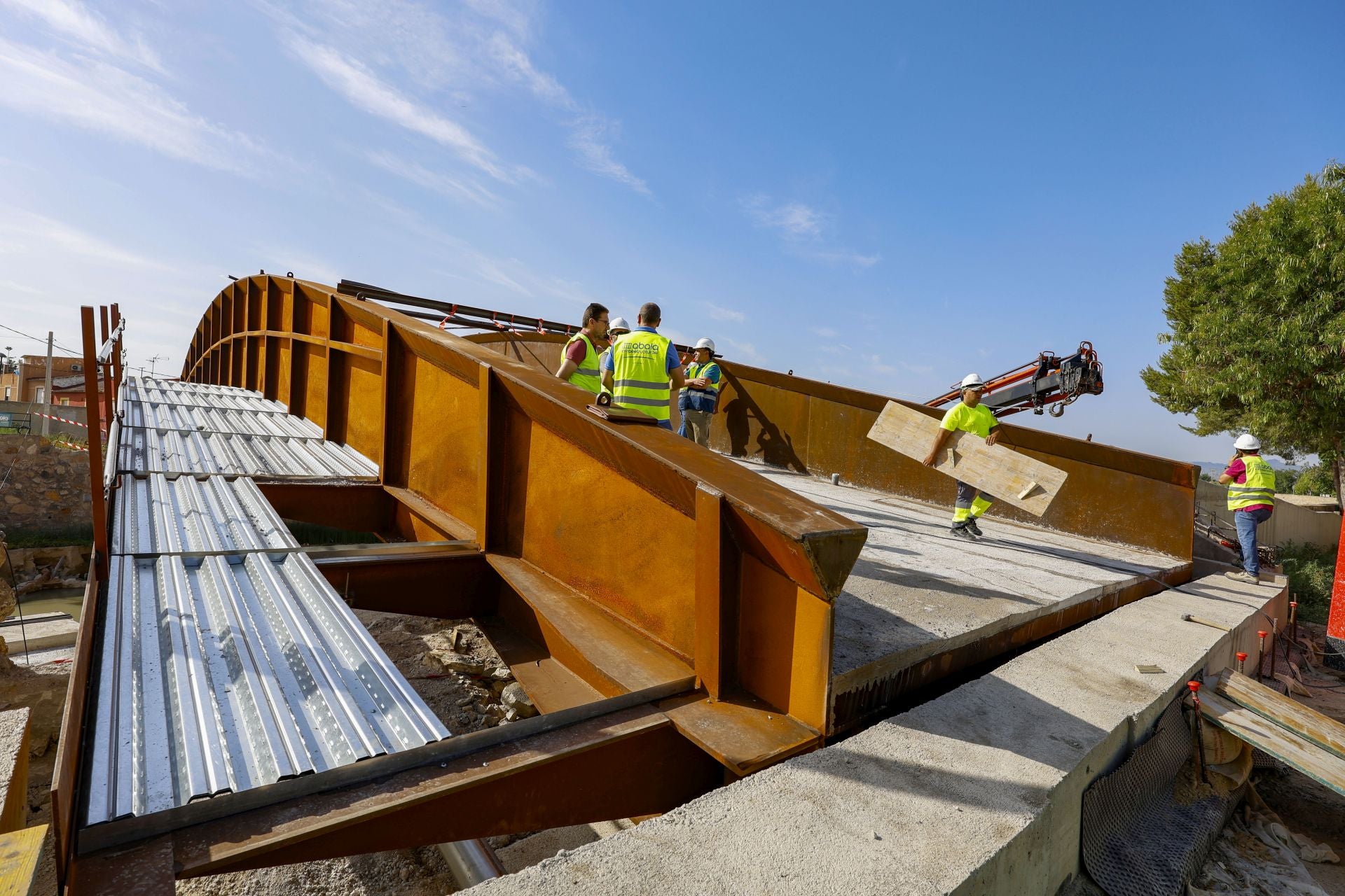 Las obras del puente de El Raal de Murcia, en imágenes