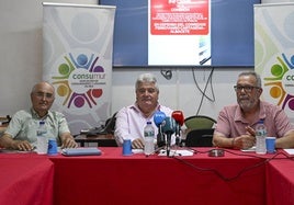 Francisco García Calvo, Roberto Barceló y Antonio del Campo, este miércoles.