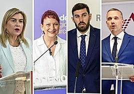 Carmina Fernández, María Marín, José Ángel Antelo y Joaquín Segado.