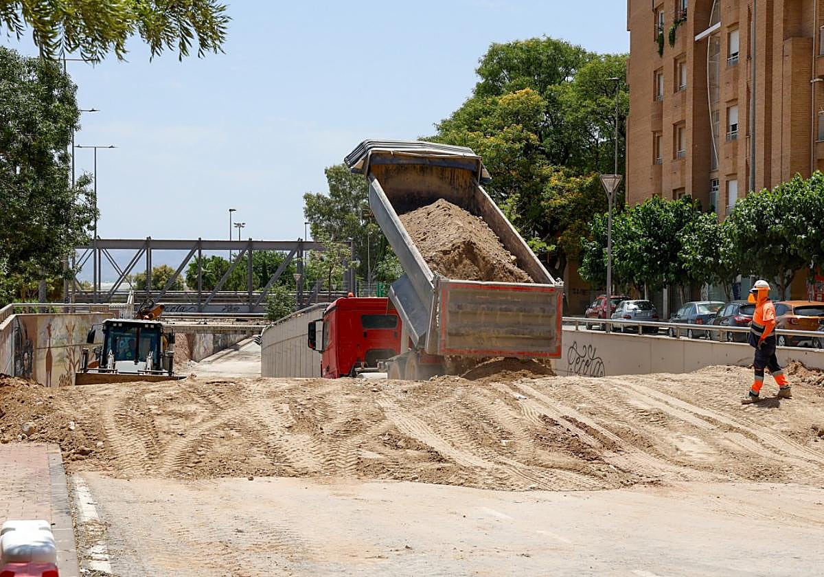 Las obras del AVE llegan a la avenida de Santa Clara de Lorca