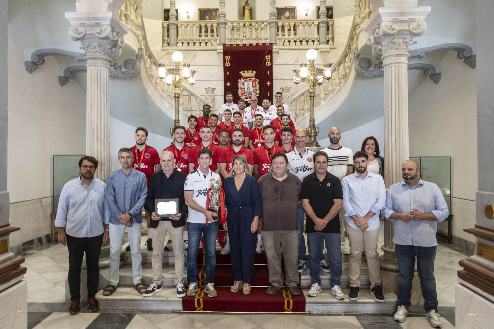 Recepción en el Ayuntamiento de Cartagena al Jimbee campeón, en imágenes