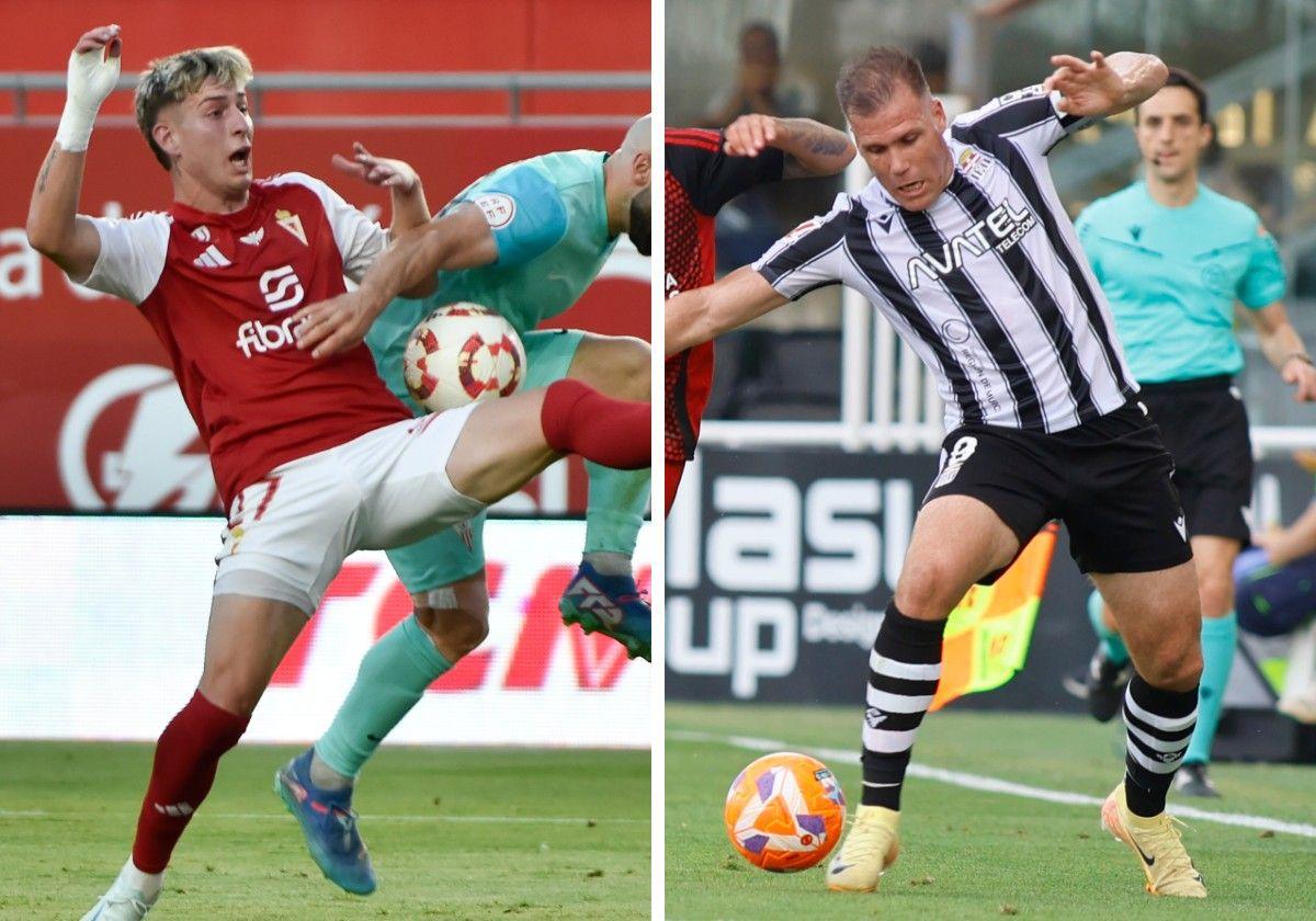 Toral (Real Murcia) y Ortuño.
