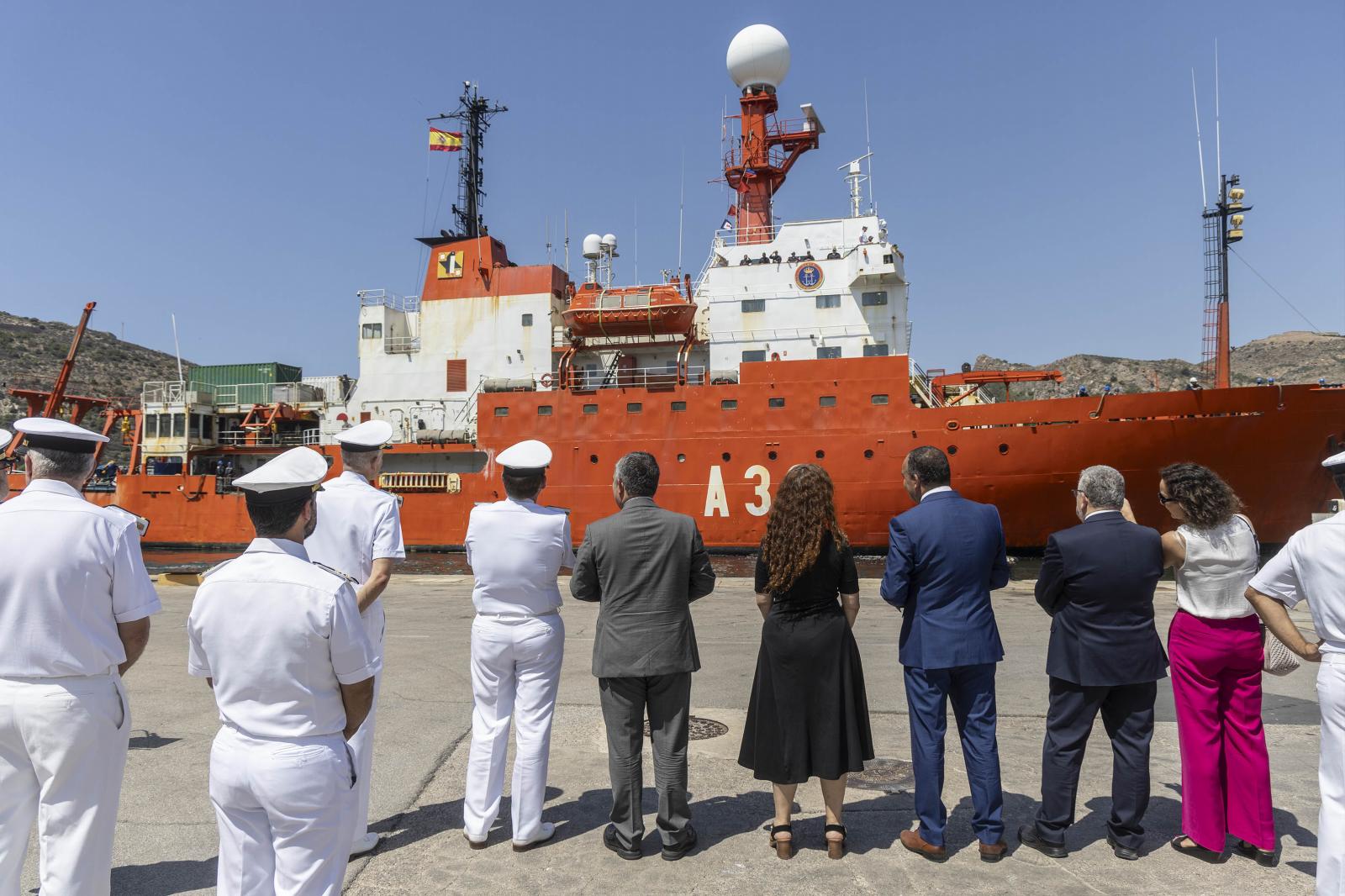 El regreso del Hespérides a Cartagena, en imágenes