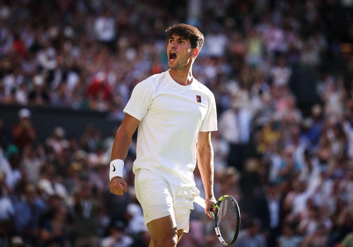 Carlos Alcaraz, en Wimbledon.