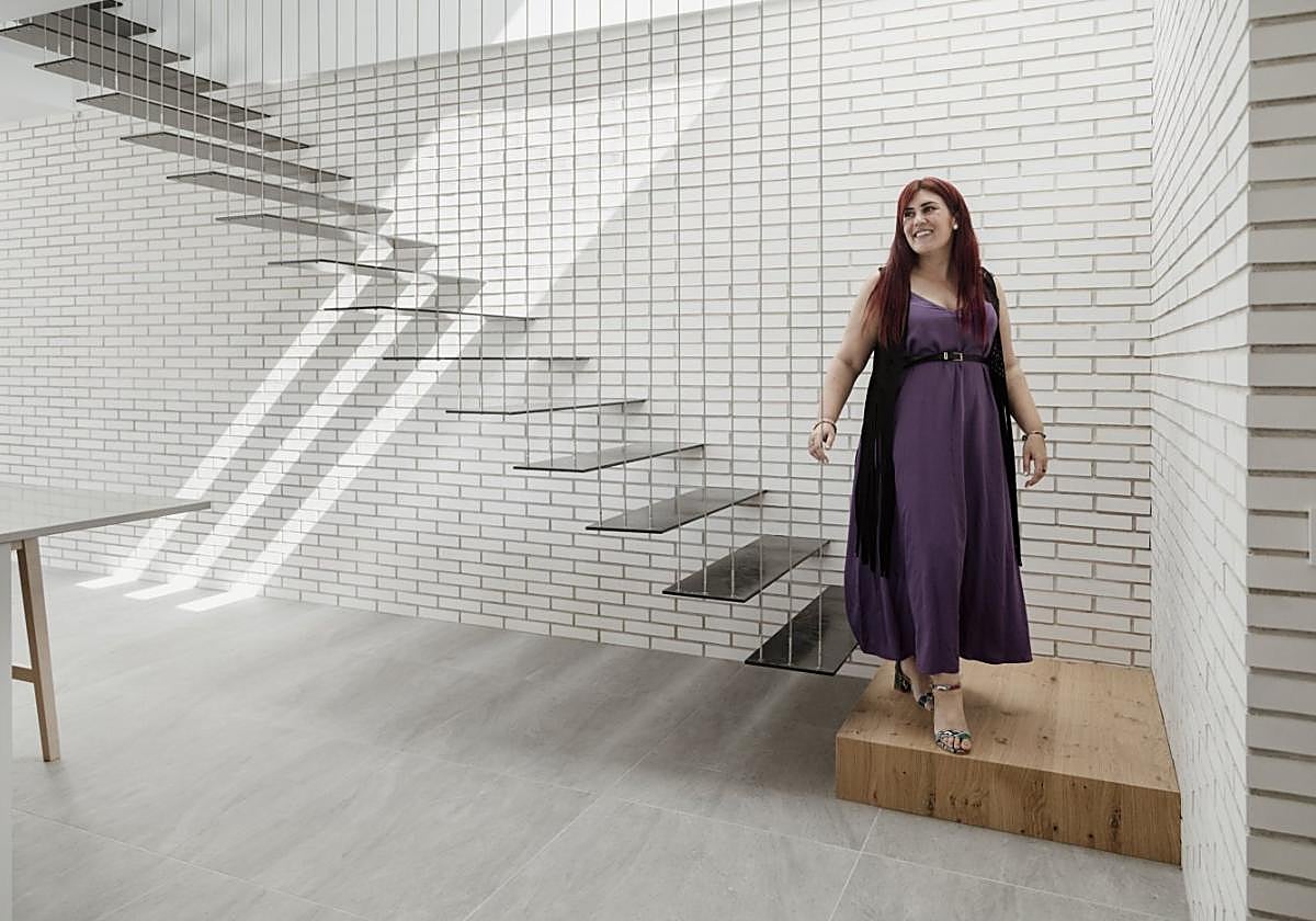 María Salmerón en uno de sus proyectos.