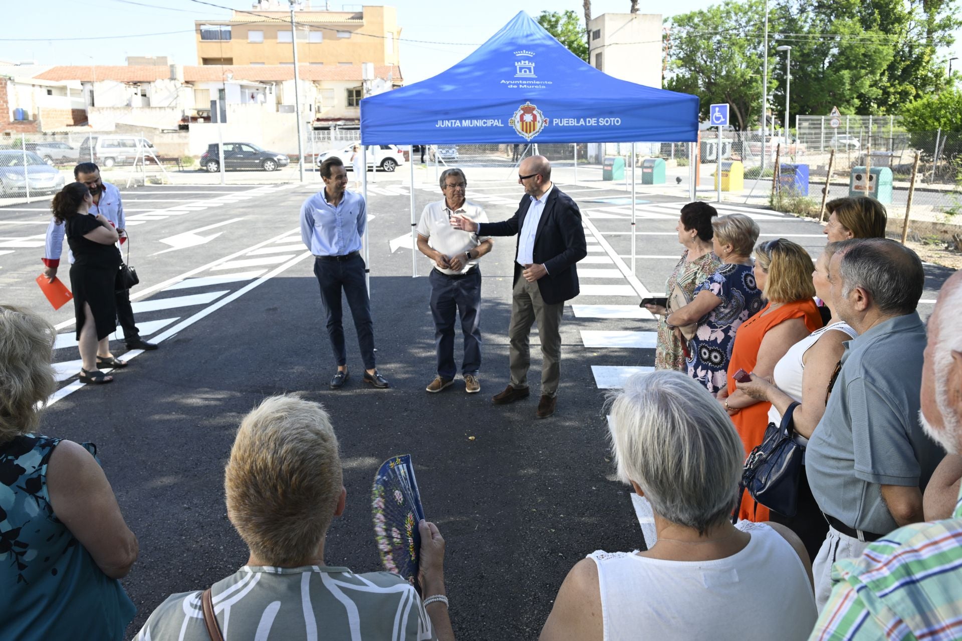 La inauguración del aparcamiento de Puebla de Soto, en imágenes