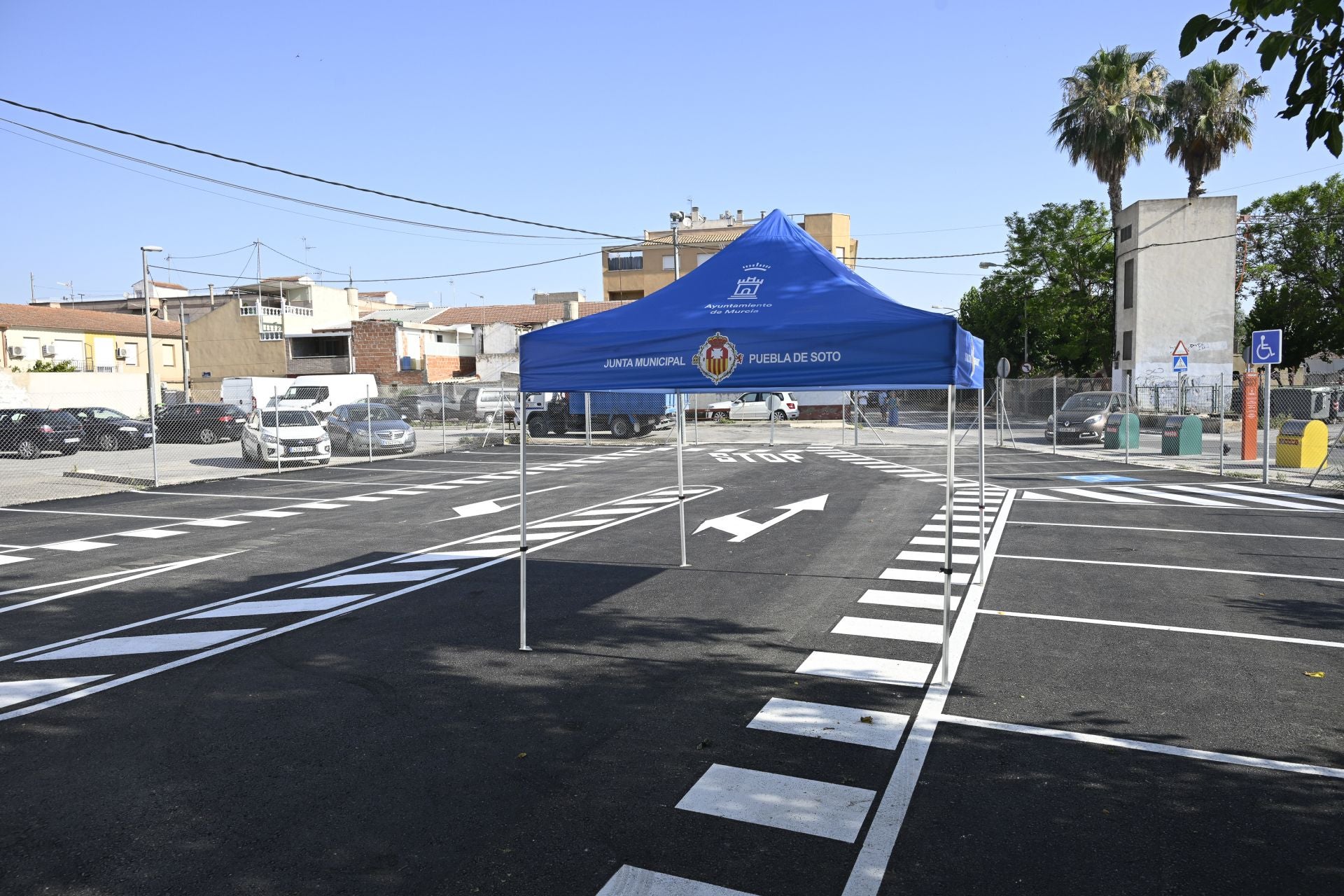 La inauguración del aparcamiento de Puebla de Soto, en imágenes