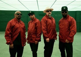 Sen Dog, Eric Bobo, B-Real y Dj Lord, integrantes actuales del grupo de hip-hop estadounidense Cypress Hill.