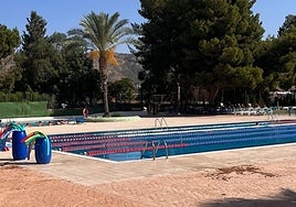 La piscina municipal de Alhama este miércoles.