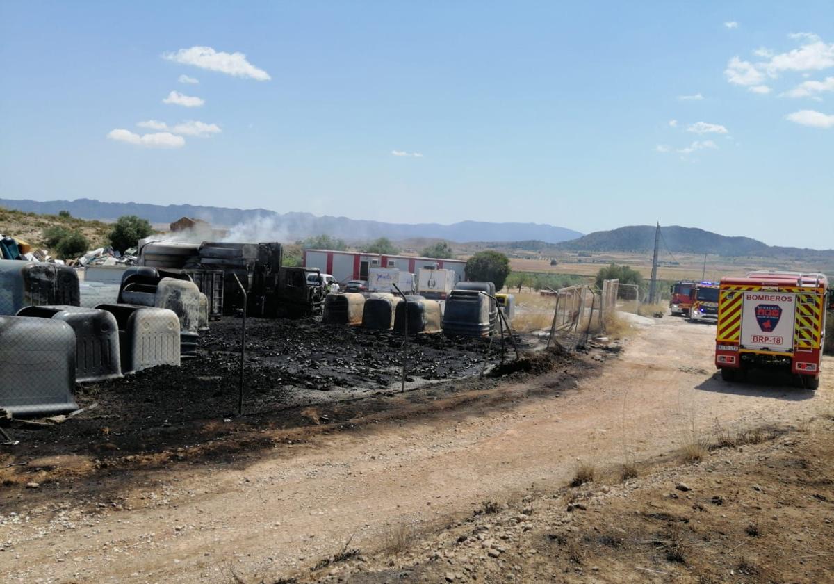 El lugar del incendio.