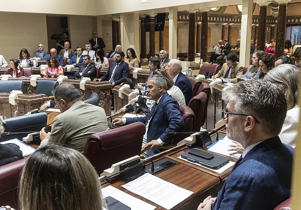 Imagen de una de las sesiones del Pleno de la Asamblea Regional.