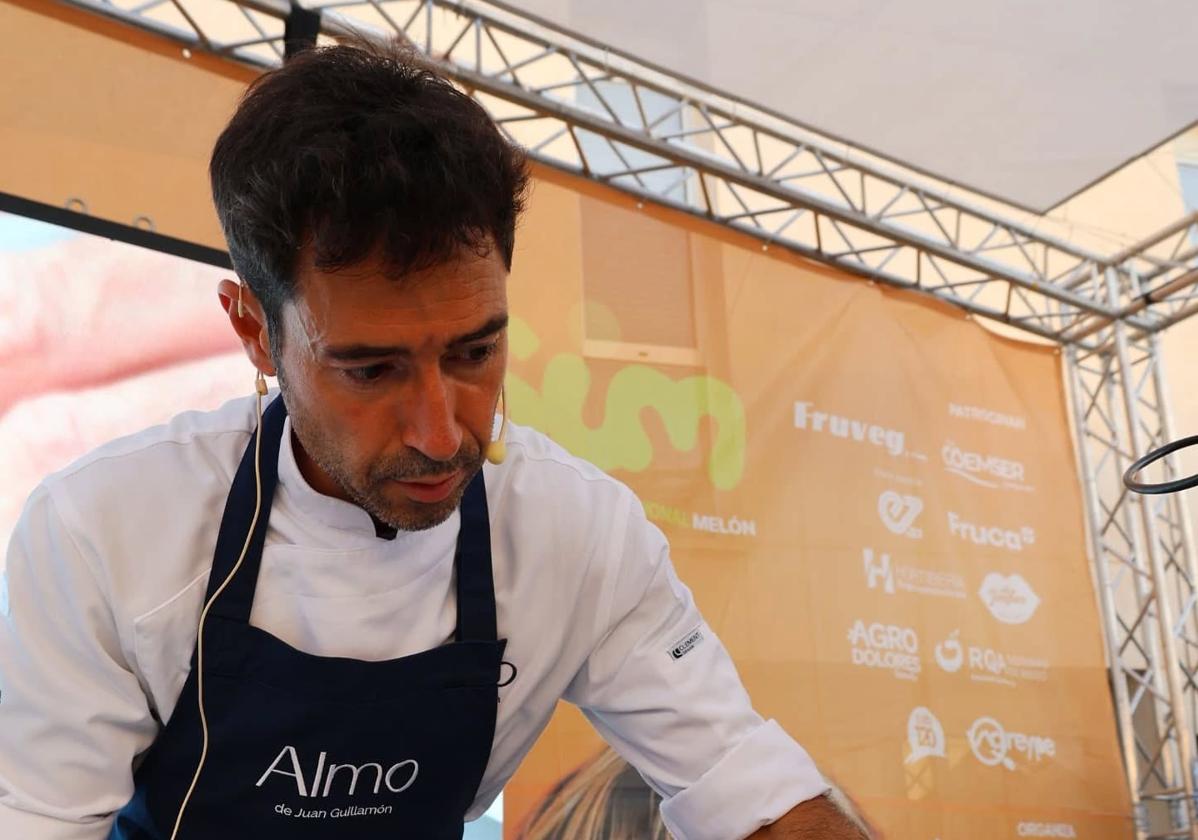 Juan Guillamón, durante su 'showcooking'.