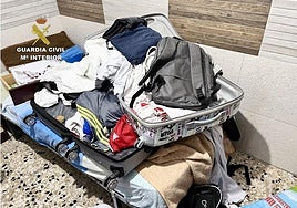 Efectos personales de los jornaleros que sufrieron el robo.