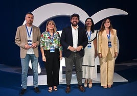 José Francisco García, Noelia Arroyo, López Miras, Miriam Guardiola y Rebeca Pérez.