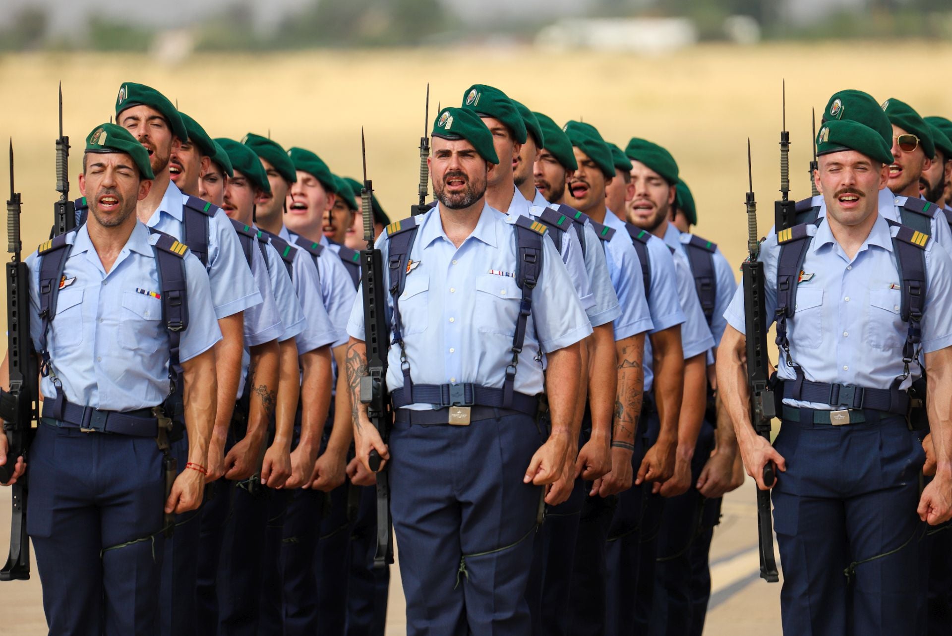 La toma de posesión del coronel José Ignacio Sánchez-Heredero García como nuevo jefe de la Base Aérea de Alcantarilla, en imágenes