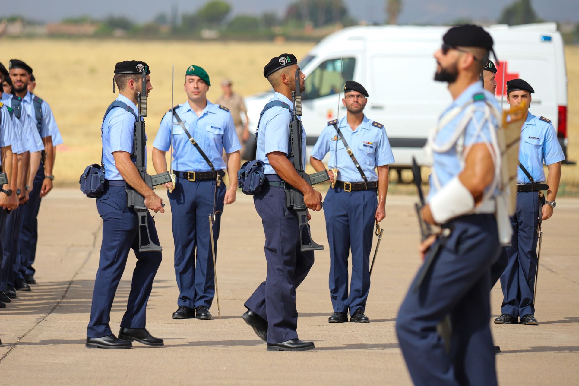 La toma de posesión del coronel José Ignacio Sánchez-Heredero García como nuevo jefe de la Base Aérea de Alcantarilla, en imágenes