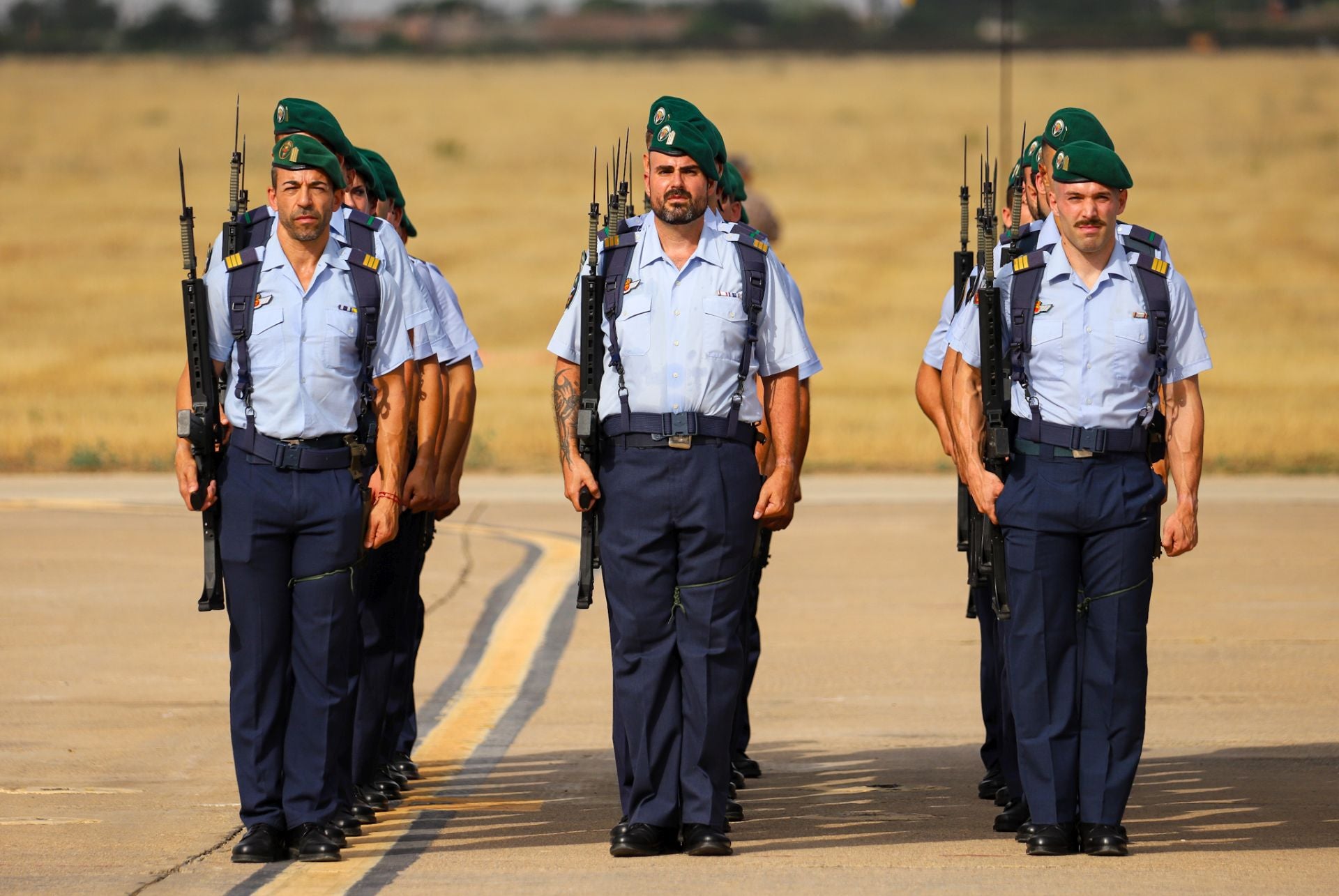 La toma de posesión del coronel José Ignacio Sánchez-Heredero García como nuevo jefe de la Base Aérea de Alcantarilla, en imágenes