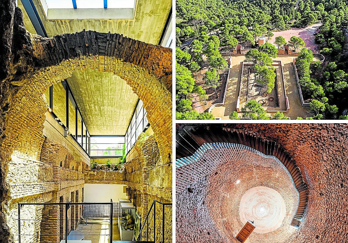 Rehabilitación de los baños árabes de Alhama. Rehabilitación del entorno del Avión, Parque Natural de Sierra Espuña. Restauración de dos pozos de la nieve