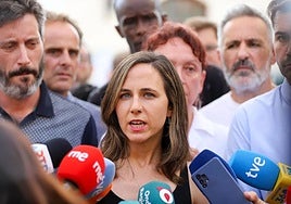 Ione Belarra, el pasado martes, en Torre Pacheco.