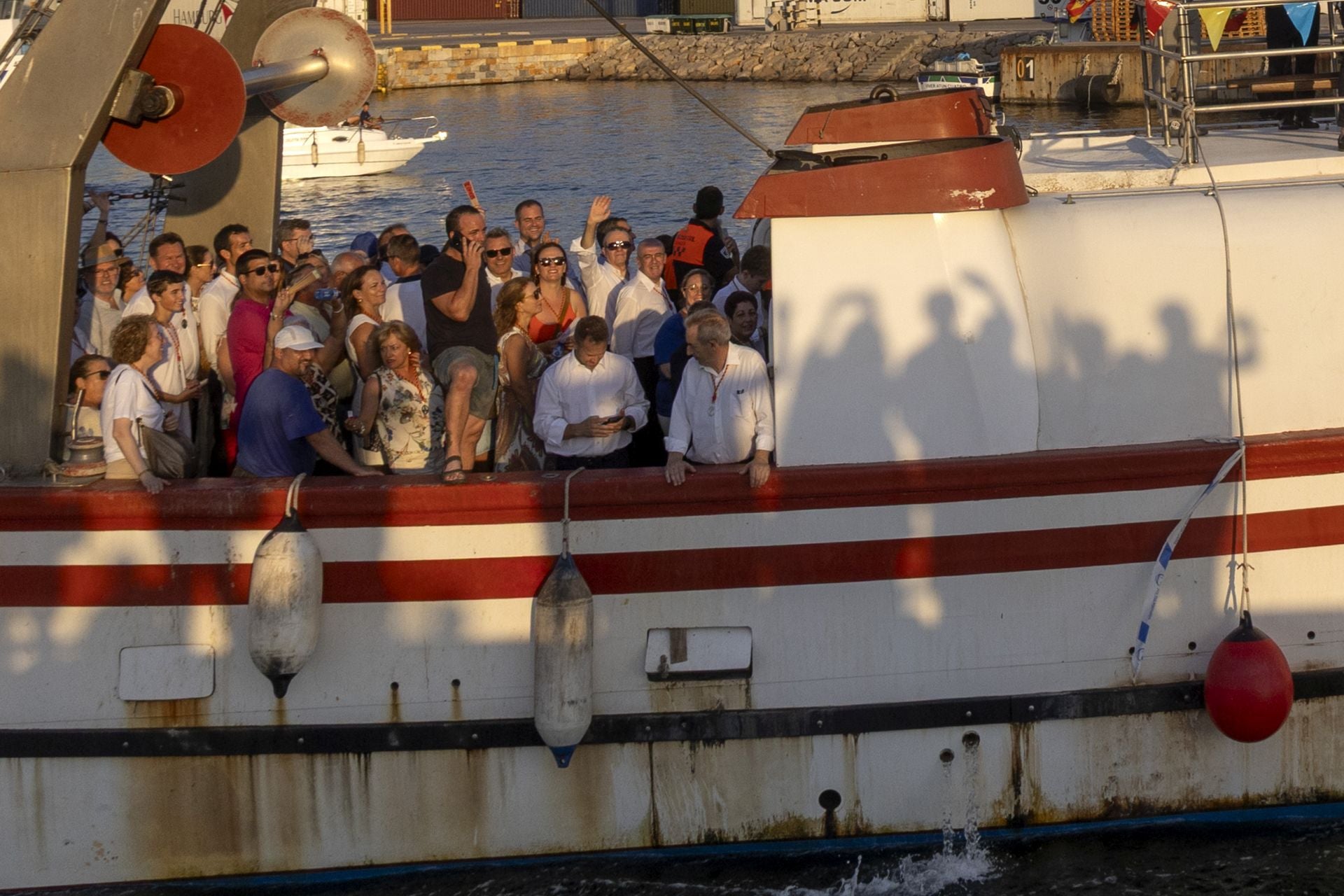 Imágenes de la procesión marítima en Cartagena de la Virgen de las Maravillas y la Virgen del Carmen