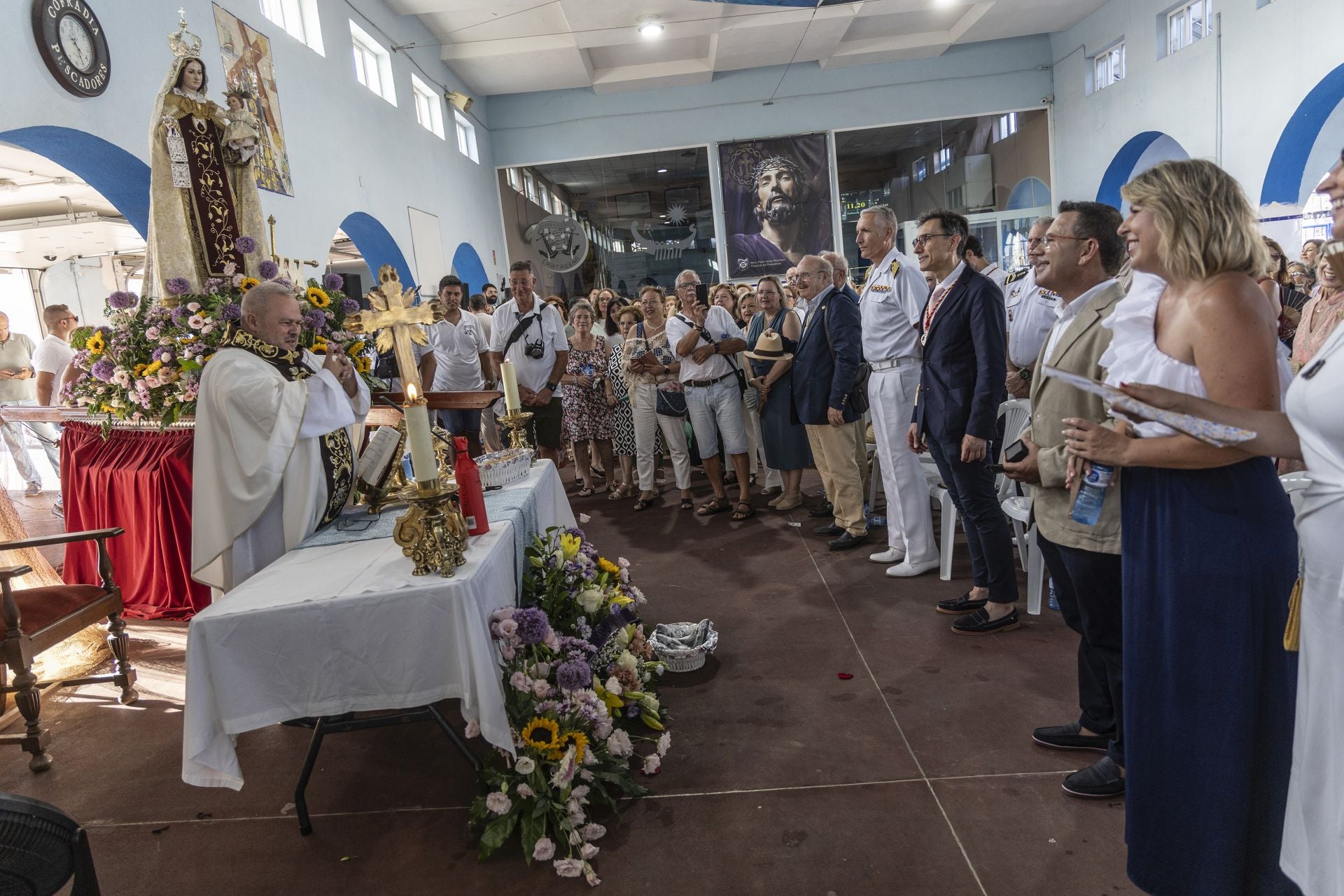 Imágenes de la procesión marítima en Cartagena de la Virgen de las Maravillas y la Virgen del Carmen