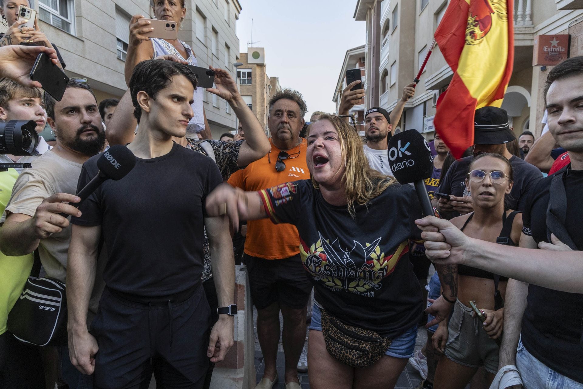 Grupos ultras devuelven la tensión a Torre Pacheco este martes con una protesta a medio gas
