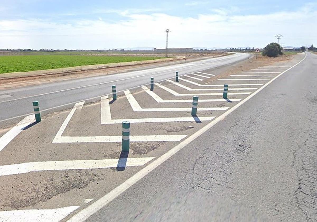 Intersección de la carretera regional RM-602 y la RM-605 donde va a construirse la glorieta.