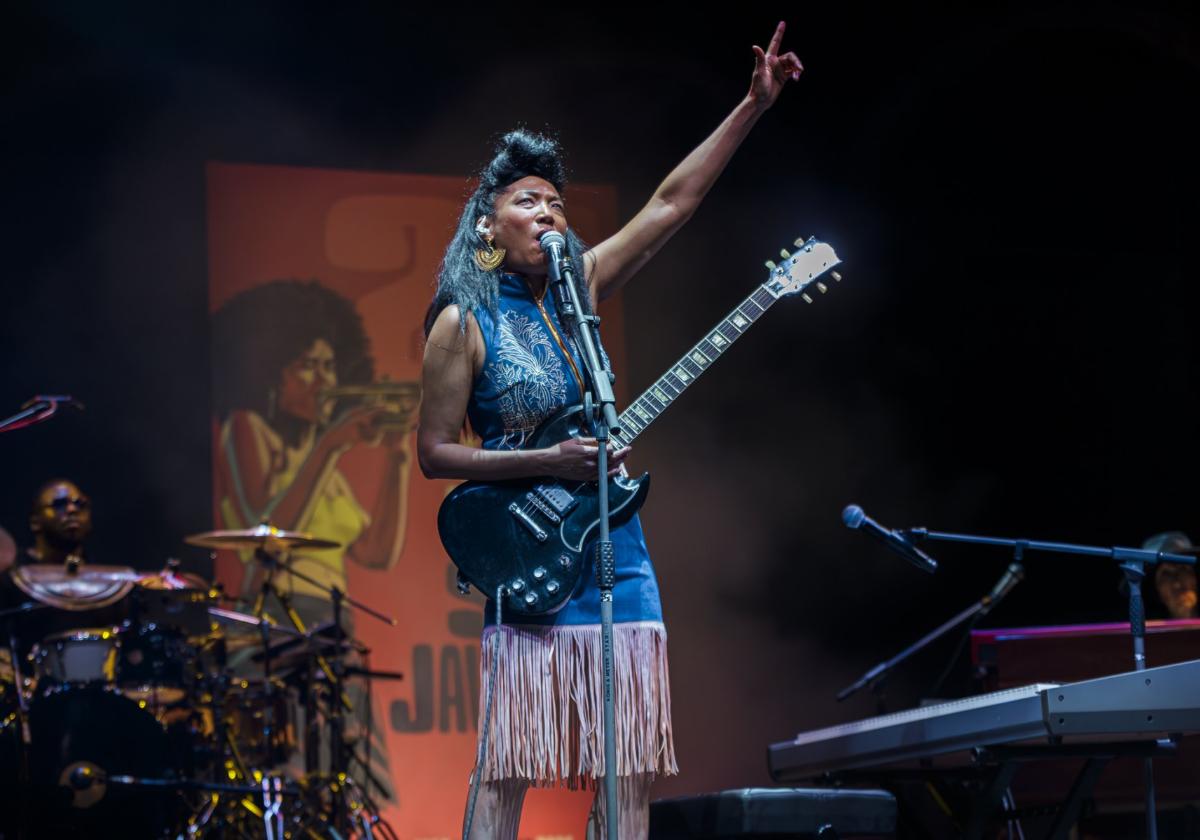 Judith Hill en el Auditorio Parque Almansa de San Javier, durante la actuación del miércoles.