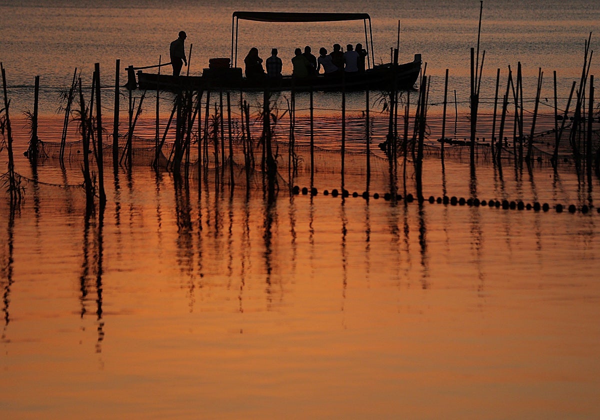 Atardecer de ensueño en la Albufera de Valencia.