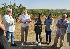 Santiago Martínez, el alcalde de Caravaca y la consejera Rubira, ayer.