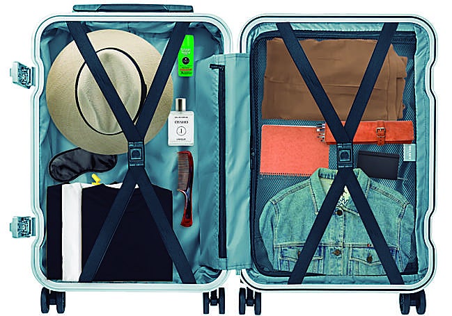 Dos cuadernos, uno de hojas blancas y otro de papel cuadriculado, para dibujar y anotar ideas. Un peine pequeño de carey, un antifaz y tapones, un sombrero ligero y una americana fina por si la ocasión lo requiere.