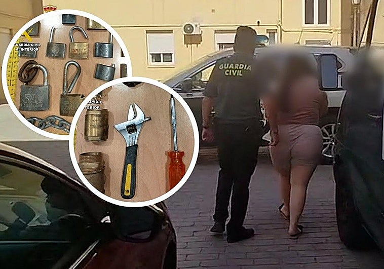 Los objetos sustraídos por los detenidos.